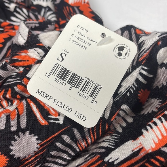 NWT Free People Daria Halter Maxi Dress Black Combo Orange Boho Beach Summer - Picture 5 of 7